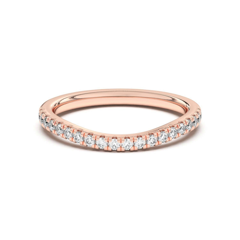 360 degree view of Sue Curved Pavé Band