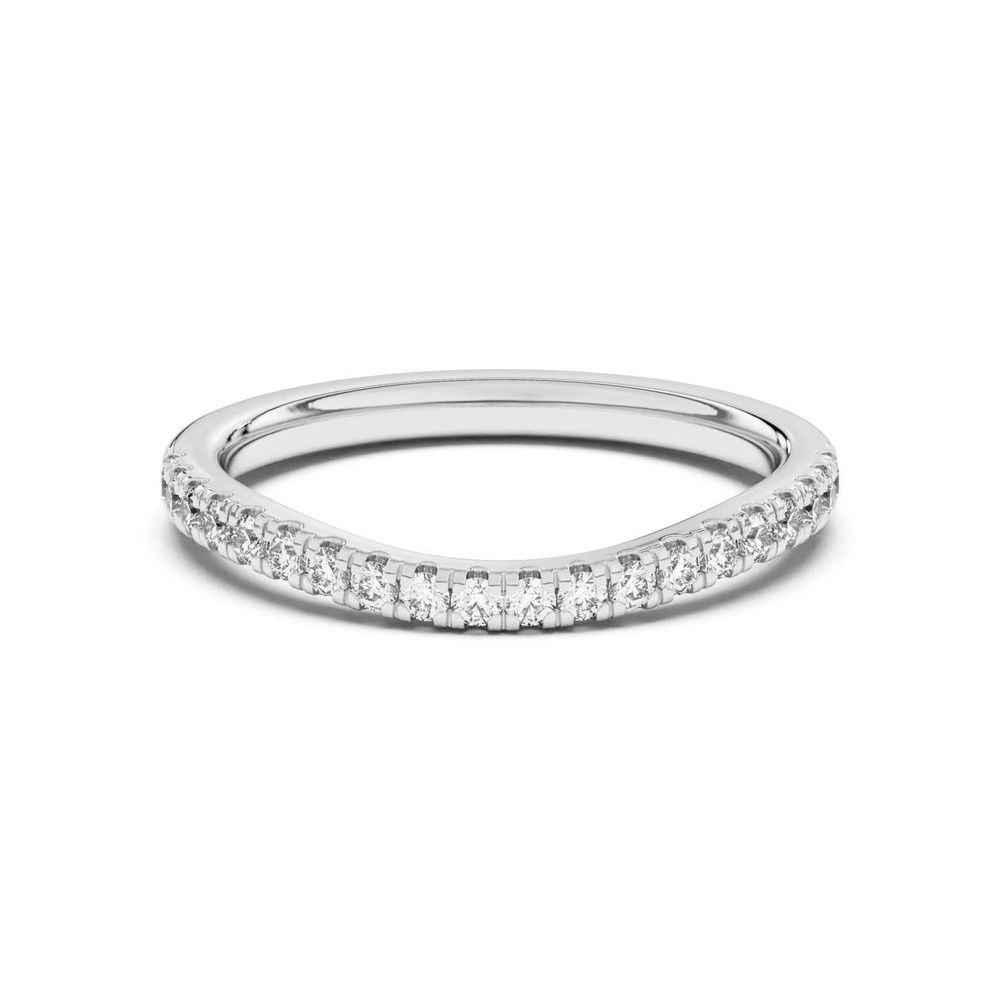 360 degree view of Sue Curved Pavé Band
