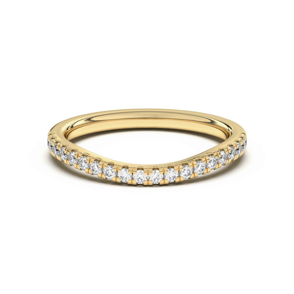 360 degree view of Sue Curved Pavé Band
