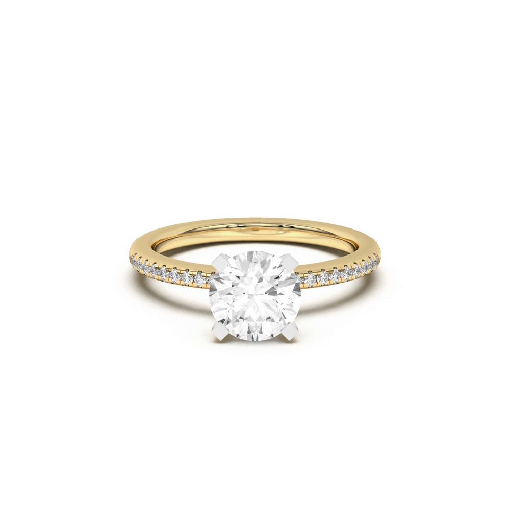 360 degree view of Meryl Petite Pavé Engagement Ring