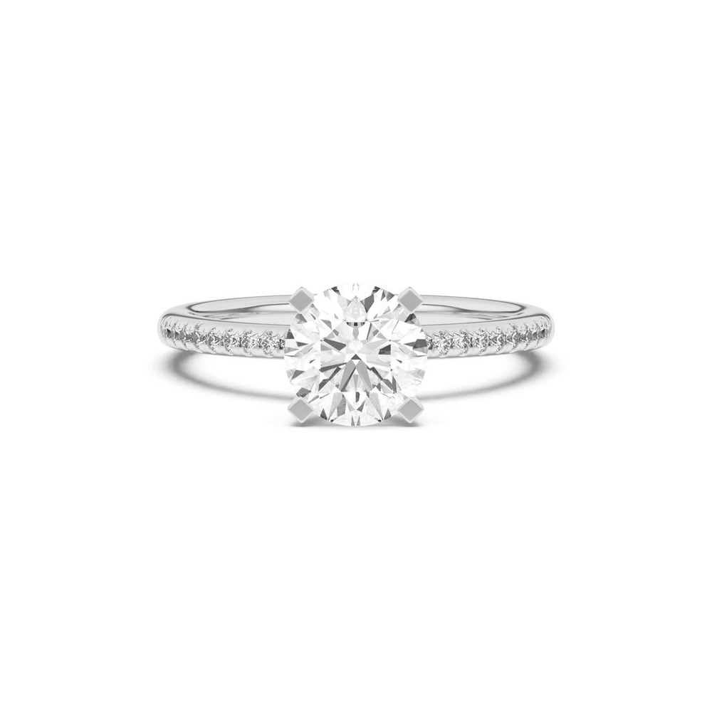 360 degree view of Meryl Petite Pavé Engagement Ring