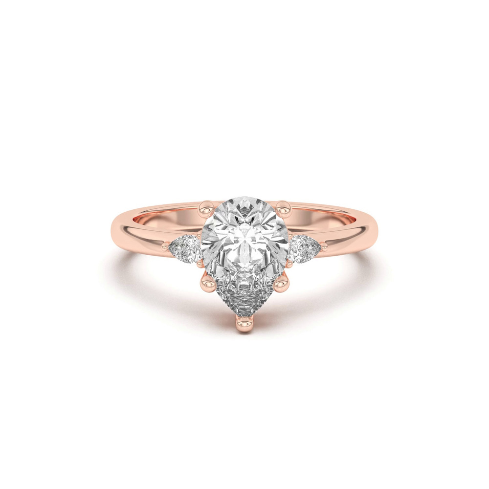 360 degree view of Meredith Pear Accent Engagement Ring