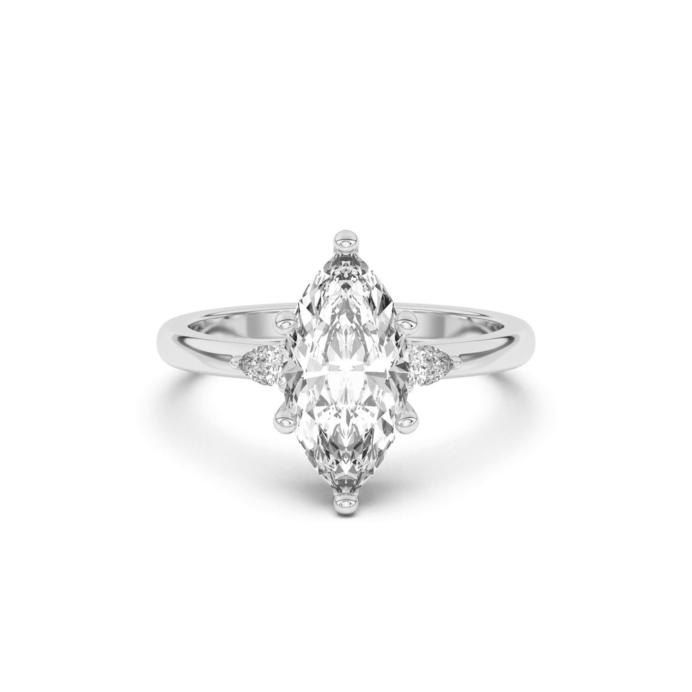360 degree view of Meredith Pear Accent Engagement Ring