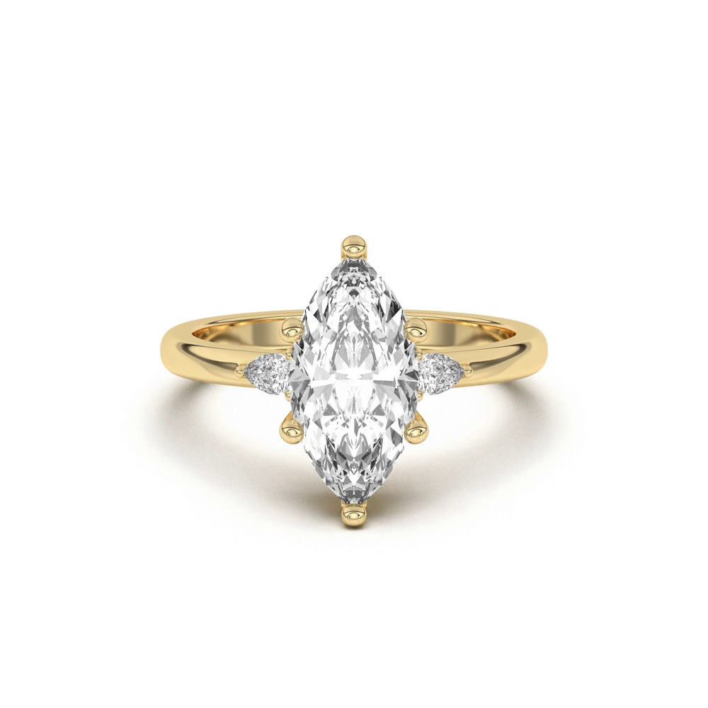 360 degree view of Meredith Pear Accent Engagement Ring