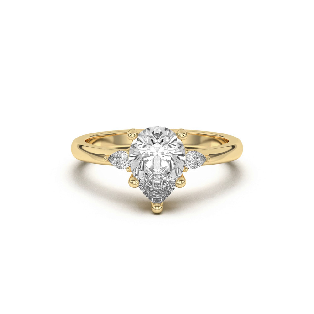 360 degree view of Meredith Pear Accent Engagement Ring
