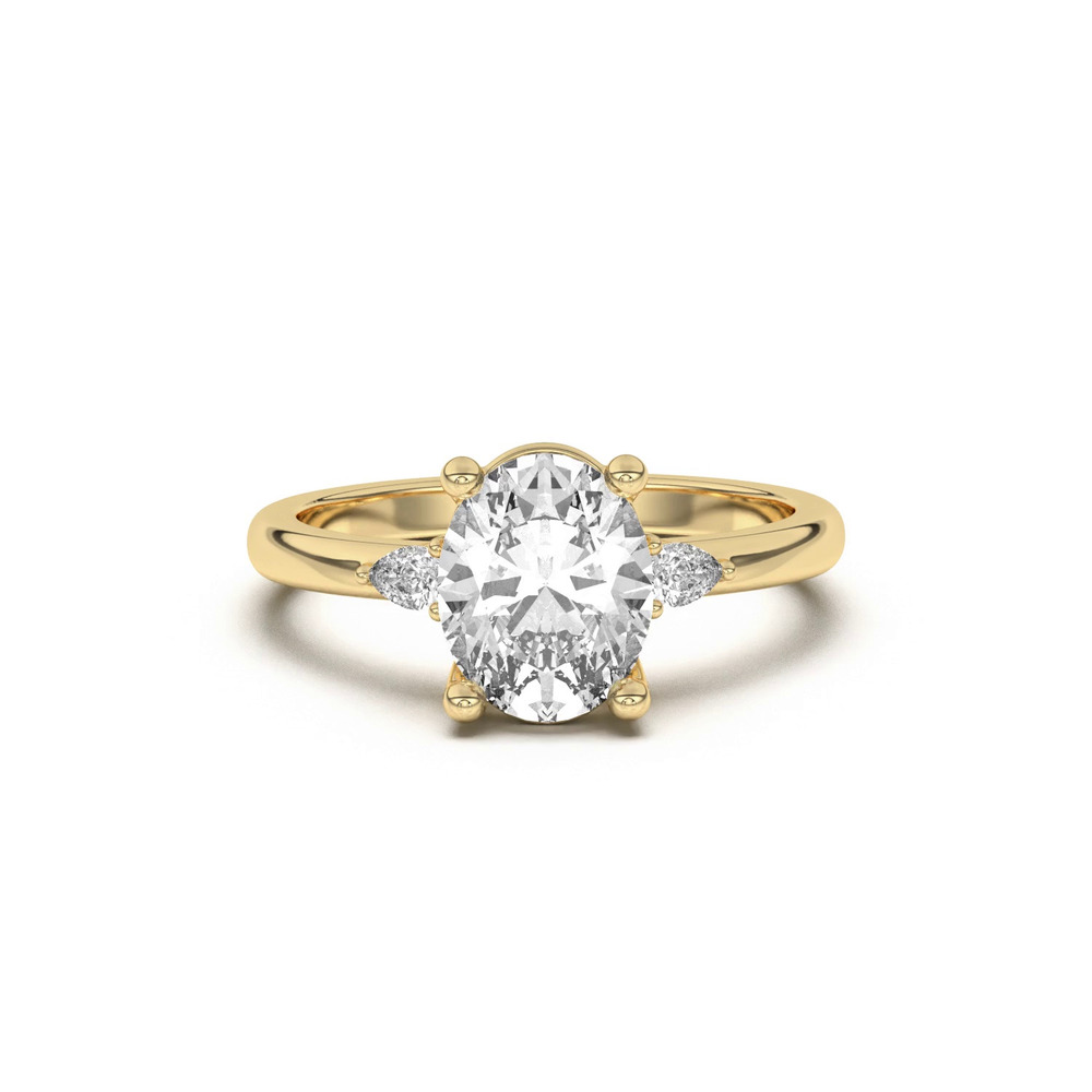 360 degree view of Meredith Pear Accent Engagement Ring