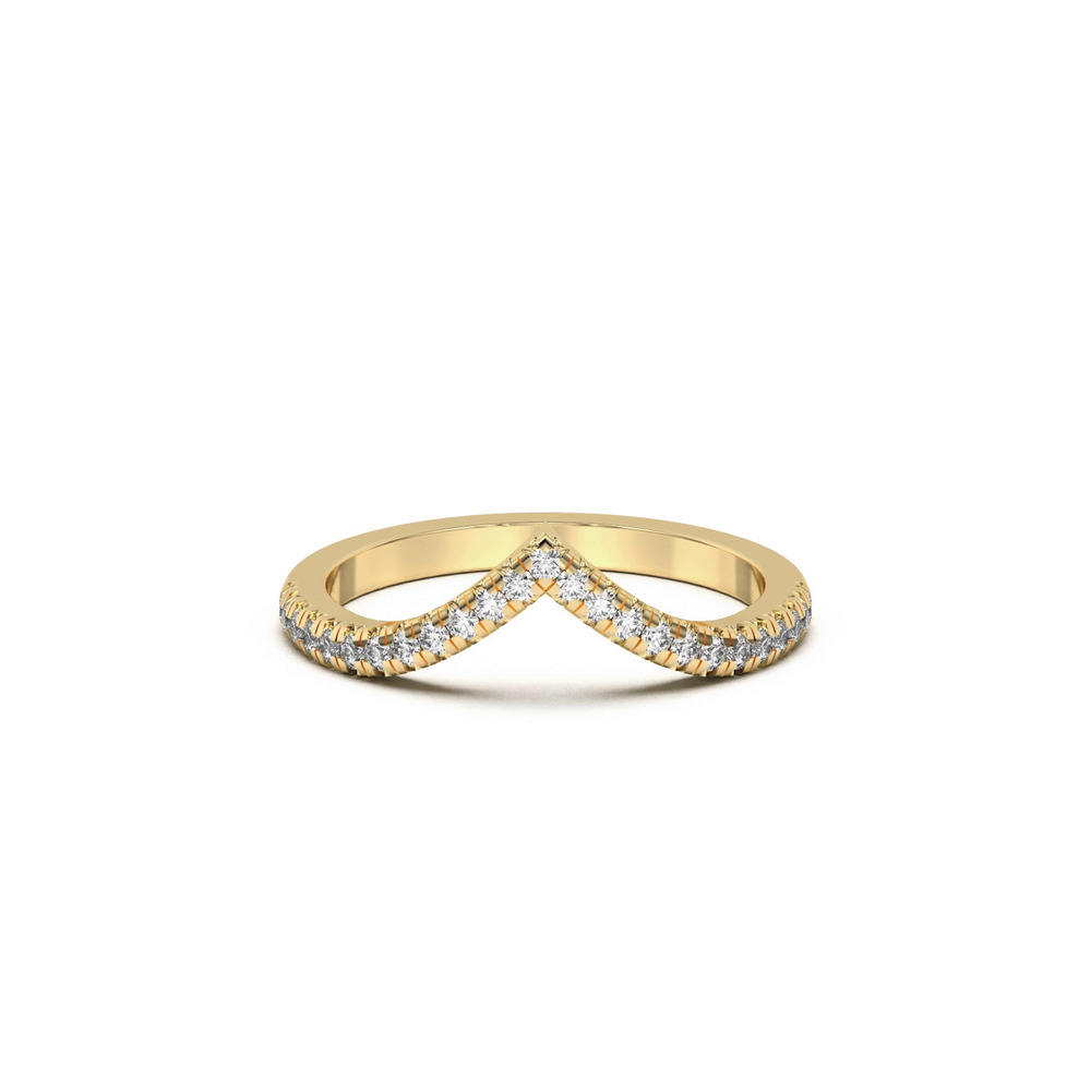 360 degree view of Meredith Pavé Chevron Band