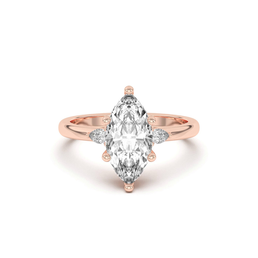 360 degree view of Meredith Pear Accent Engagement Ring