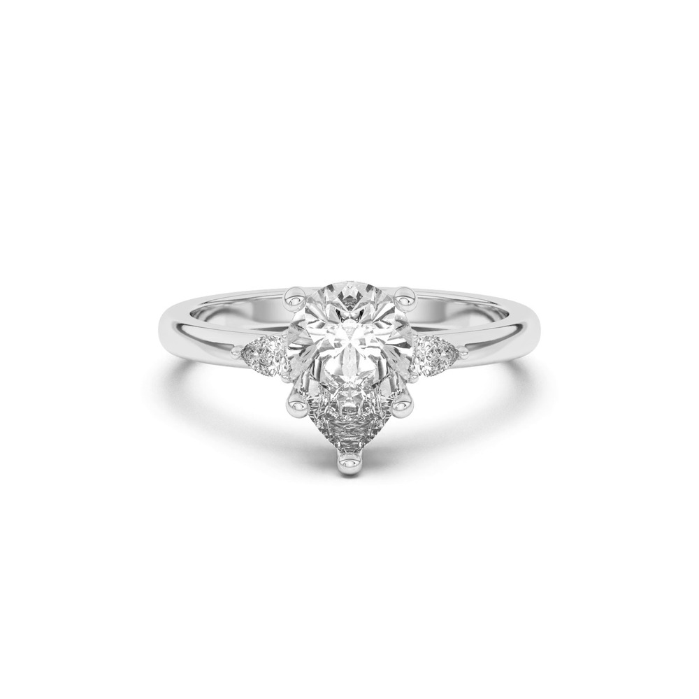 360 degree view of Meredith Pear Accent Engagement Ring
