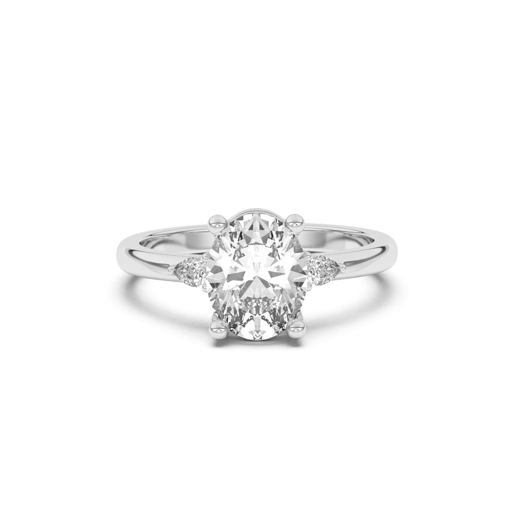 360 degree view of Meredith Pear Accent Engagement Ring