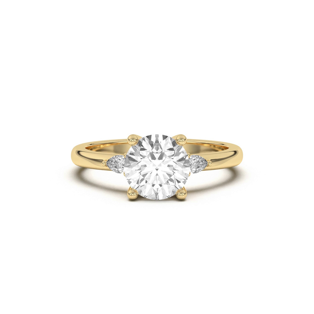 360 degree view of Meredith Pear Accent Engagement Ring