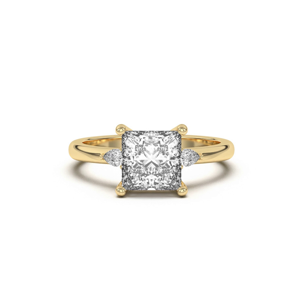 360 degree view of Meredith Pear Accent Engagement Ring