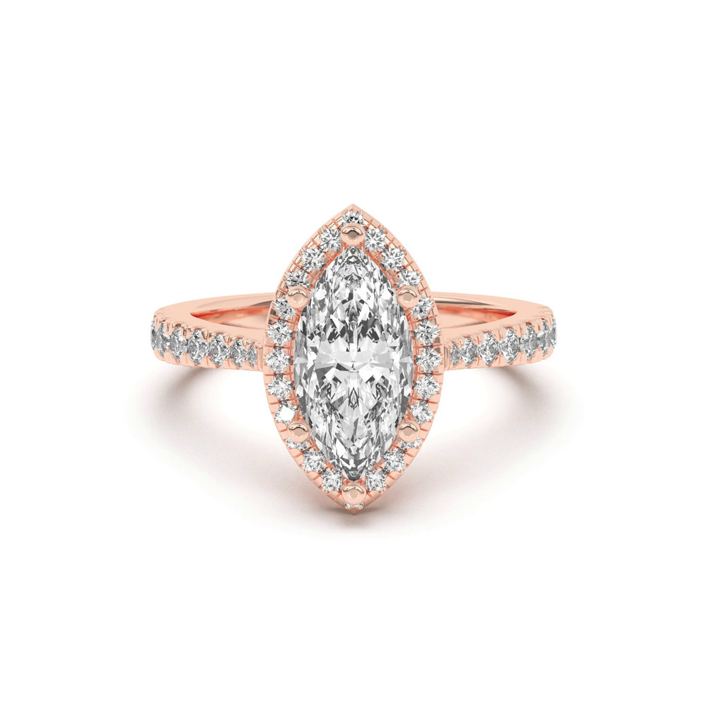 360 degree view of Cici Halo Engagement Ring