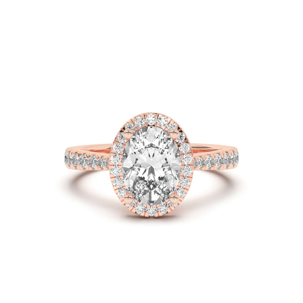 360 degree view of Cici Halo Engagement Ring