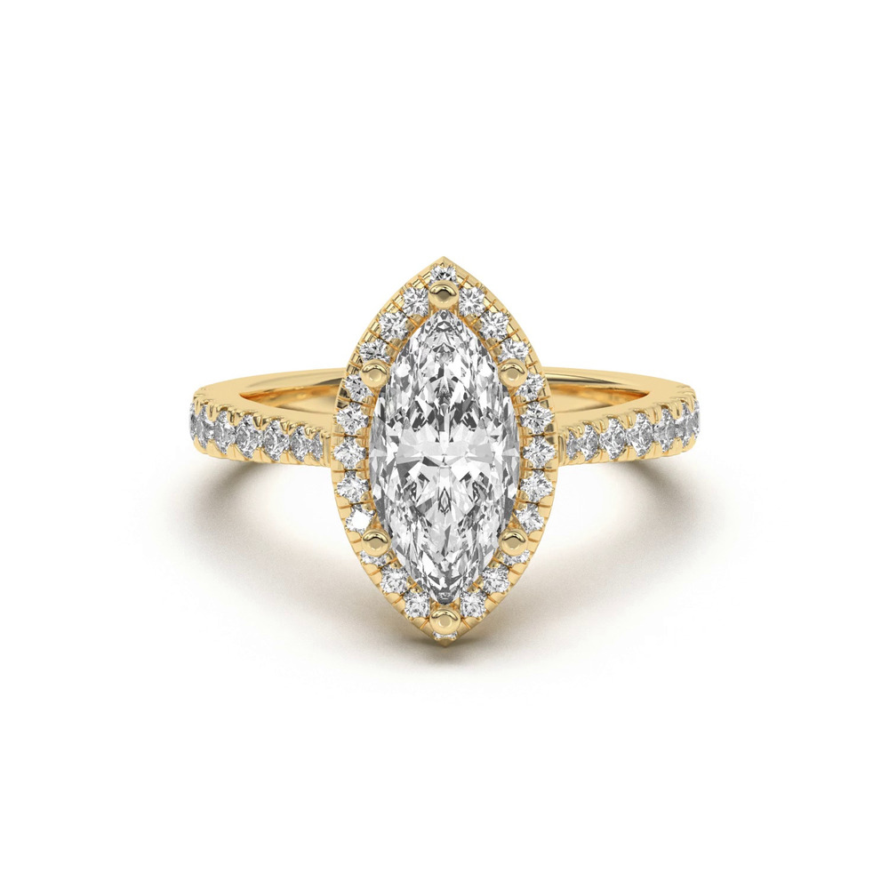 360 degree view of Cici Halo Engagement Ring