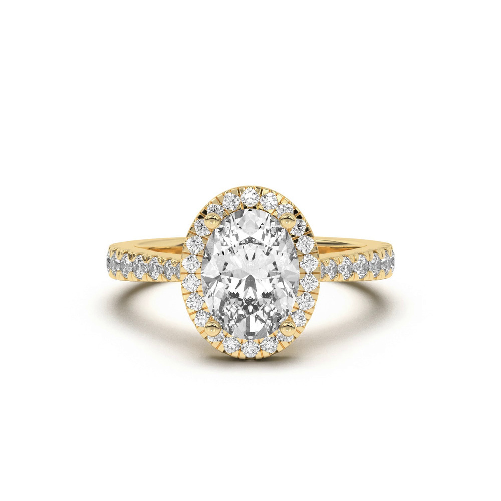 360 degree view of Cici Halo Engagement Ring