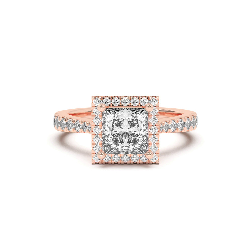 360 degree view of Cici Halo Engagement Ring