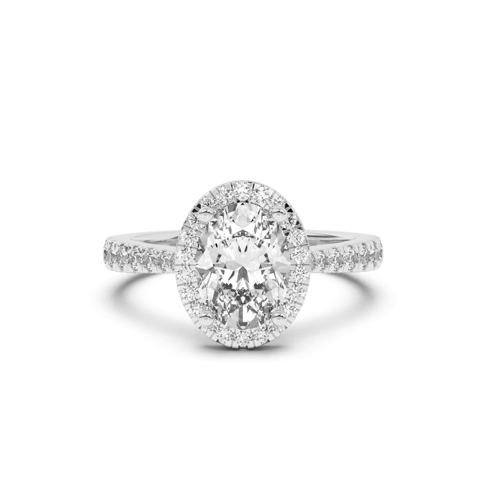 360 degree view of Cici Halo Engagement Ring