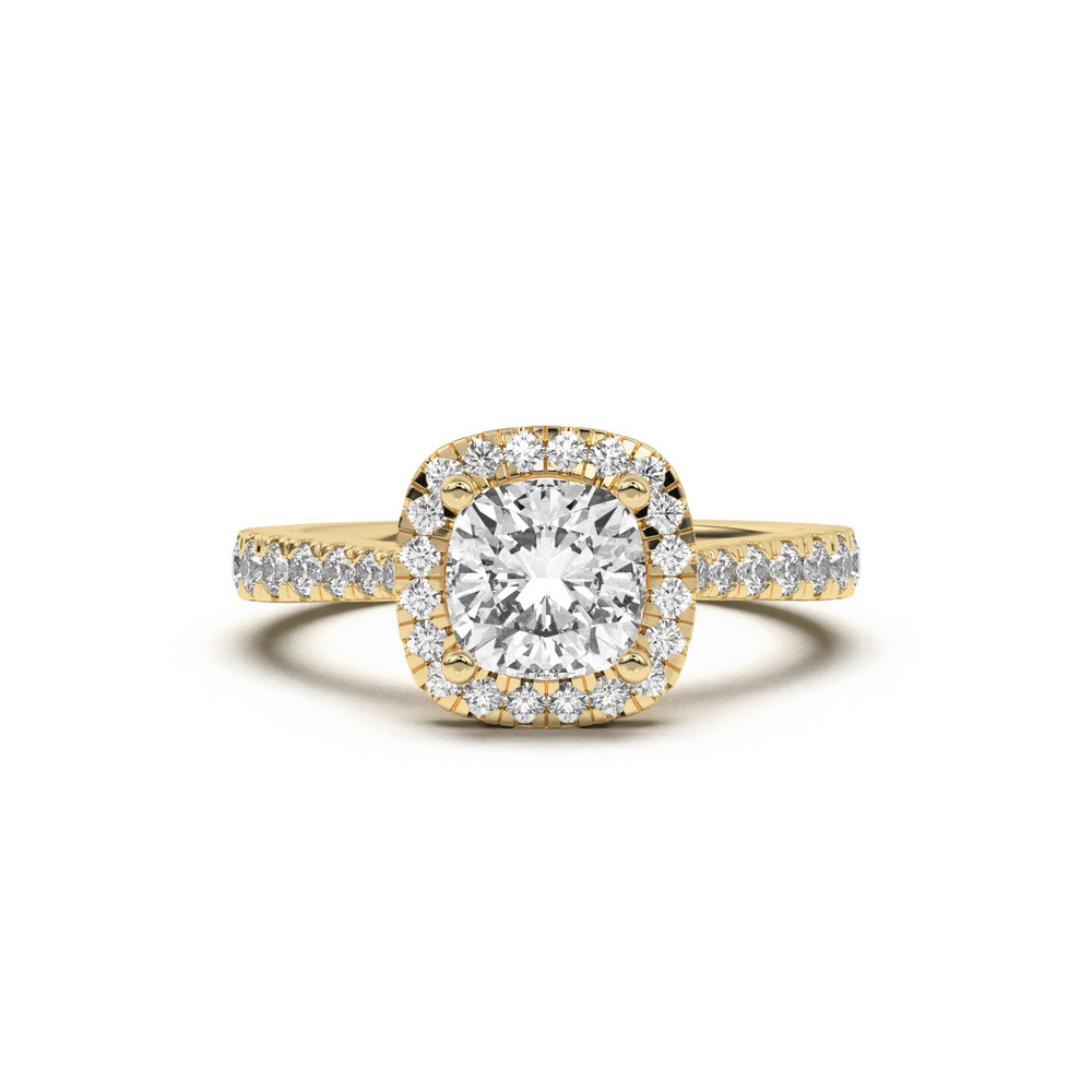 360 degree view of Cici Halo Engagement Ring