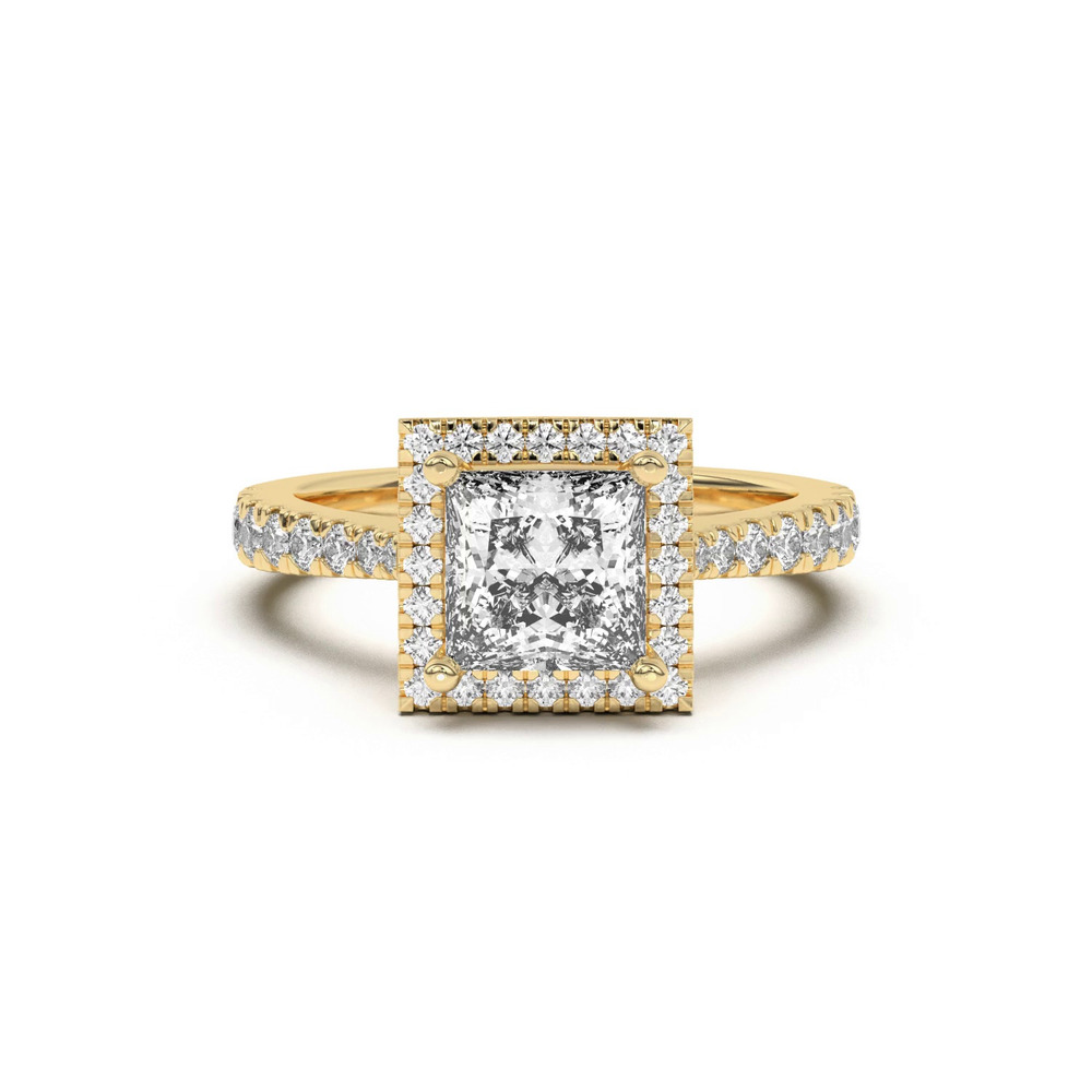 360 degree view of Cici Halo Engagement Ring