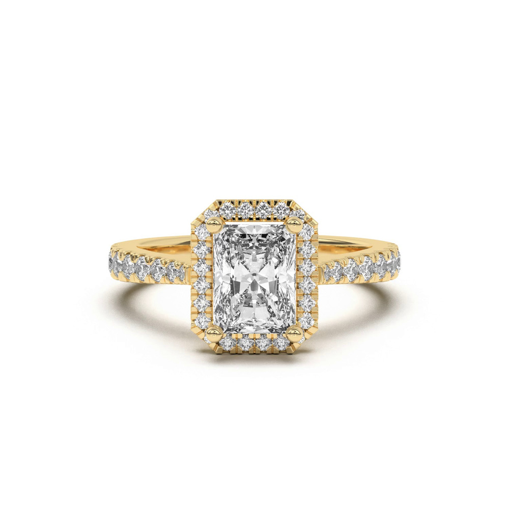 360 degree view of Cici Halo Engagement Ring