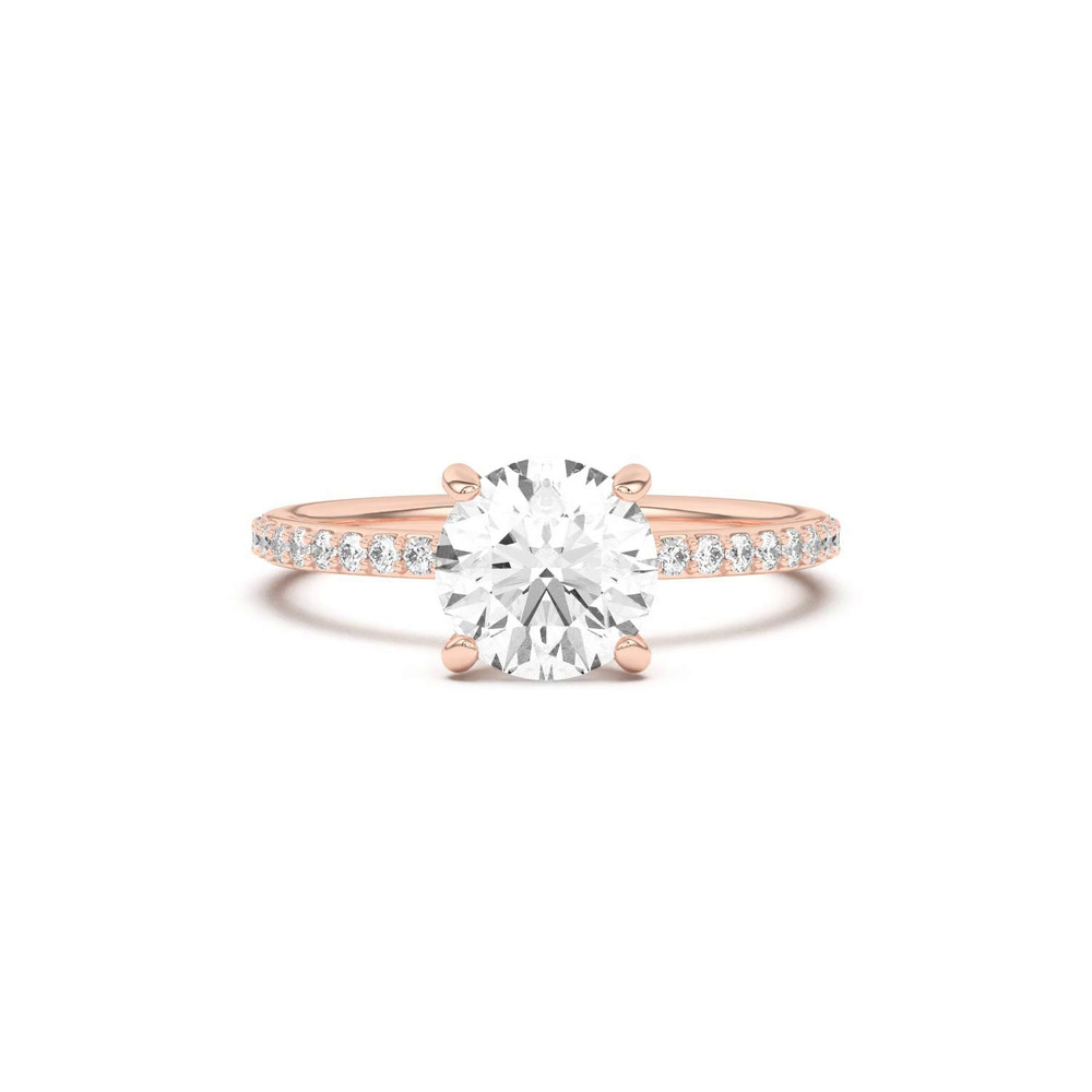 360 degree view of Alara Pavé Collar Engagement Ring