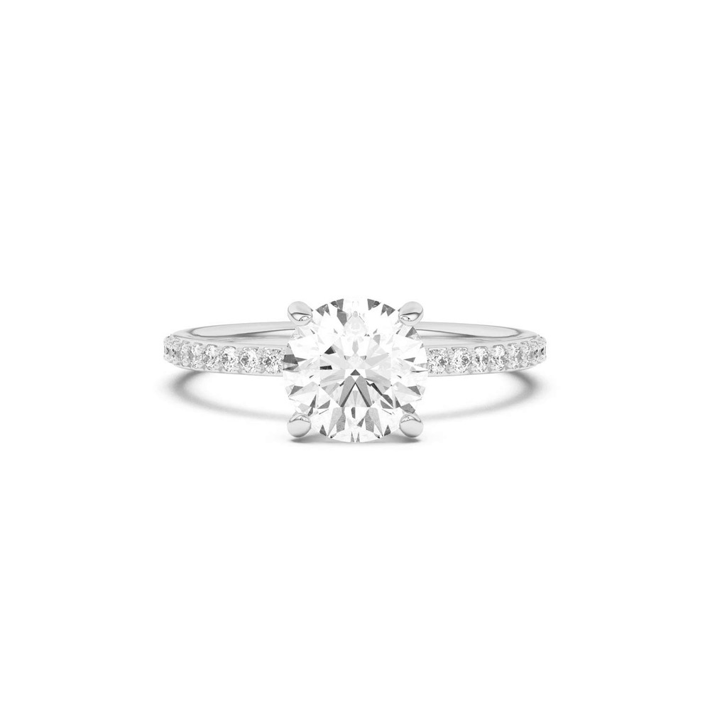 360 degree view of Alara Pavé Collar Engagement Ring