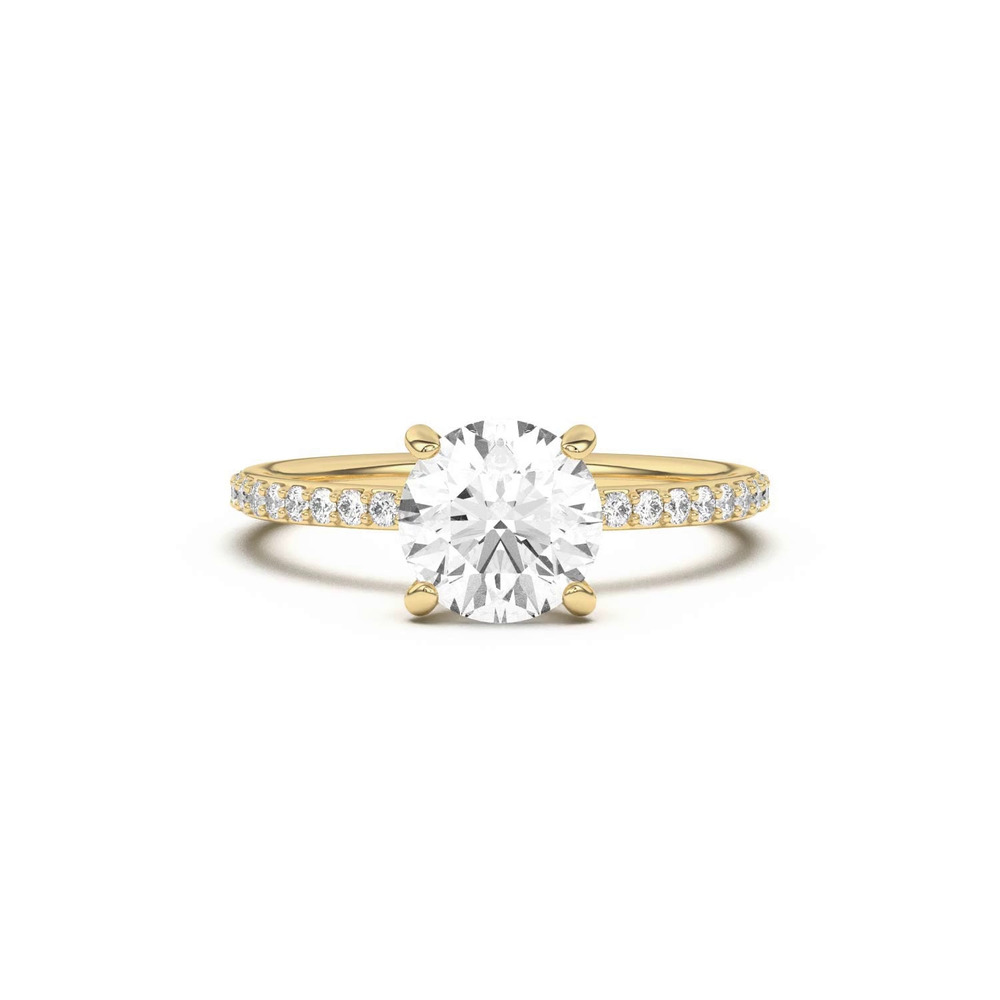360 degree view of Alara Pavé Collar Engagement Ring