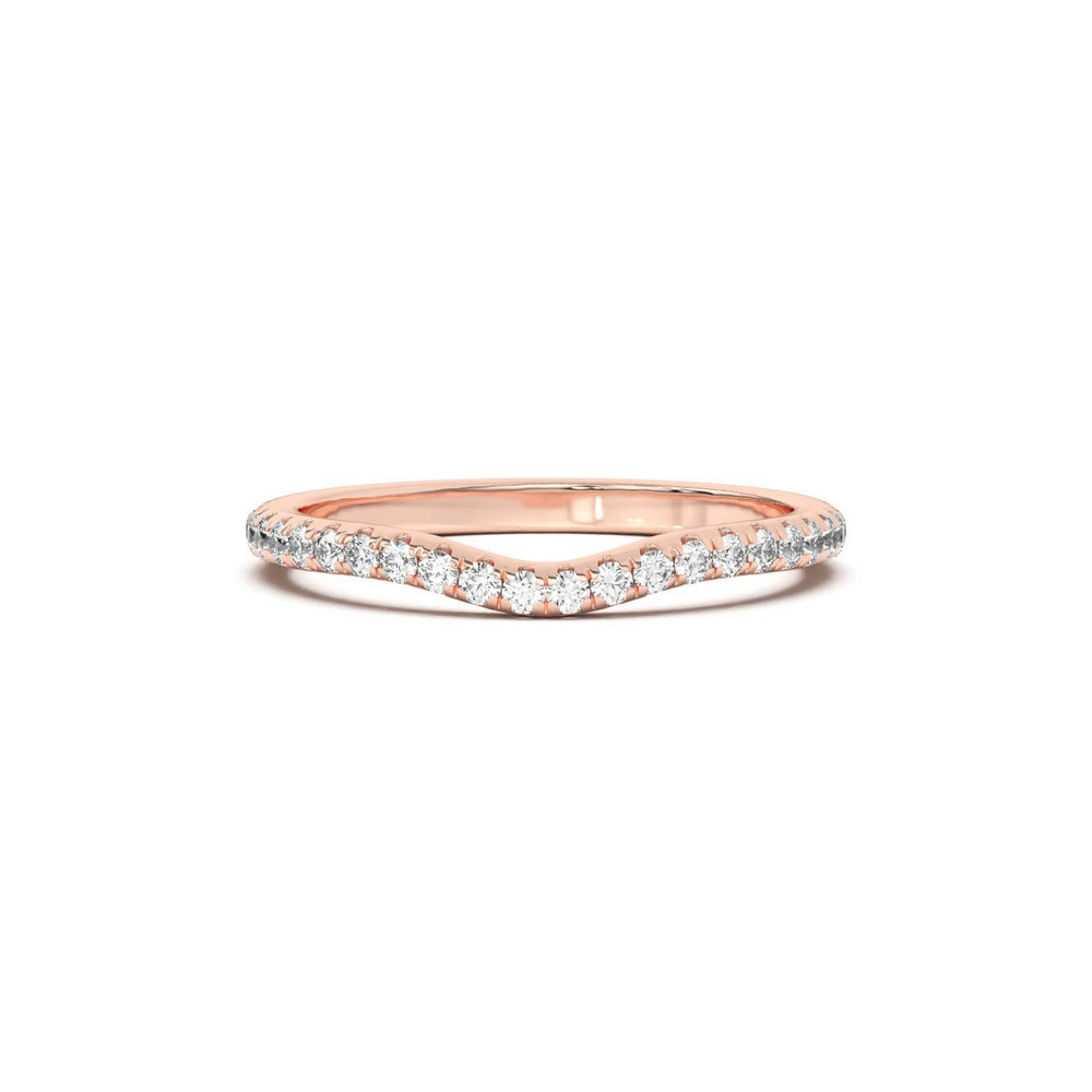 360 degree view of Tanya Curved Pavé Band
