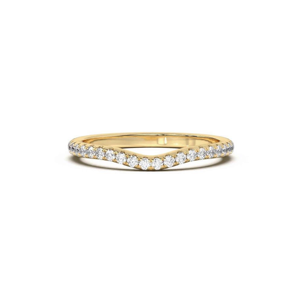 360 degree view of Tanya Curved Pavé Band