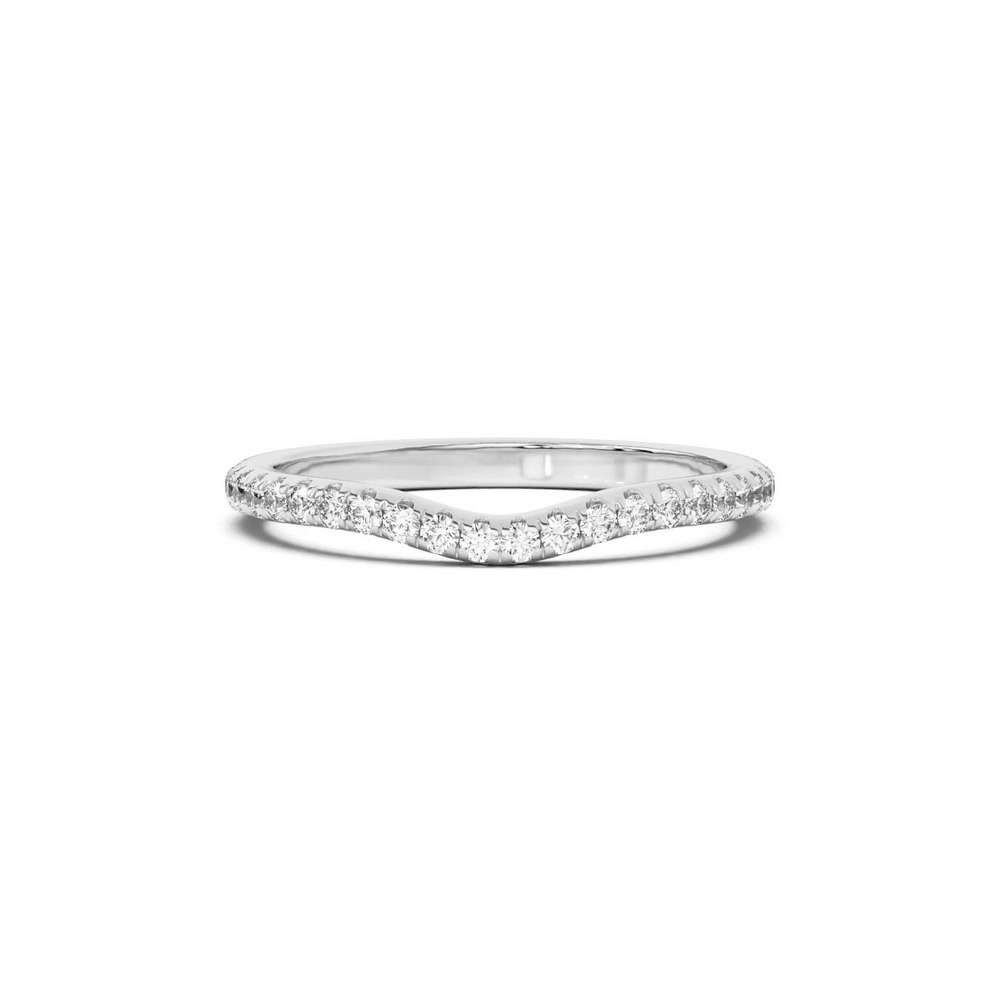 360 degree view of Tanya Curved Pavé Band