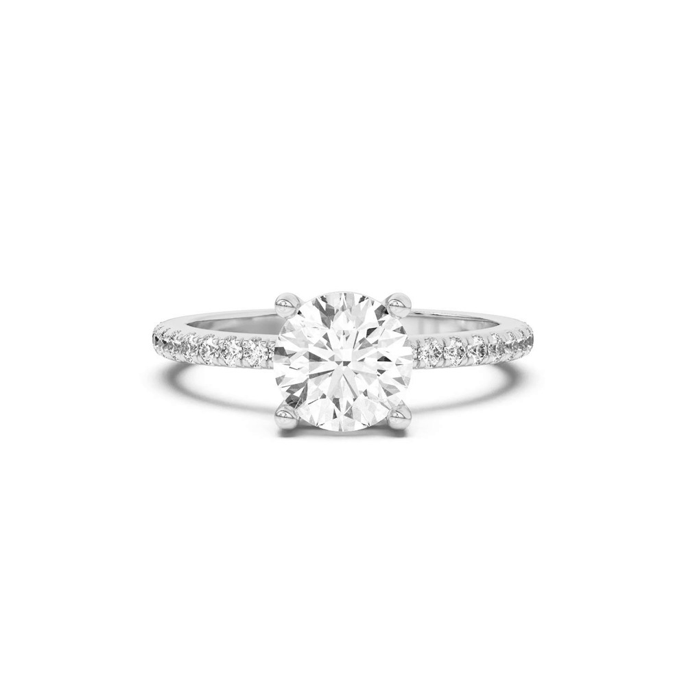 360 degree view of Betsy Petite Lab Pavé Engagement Ring