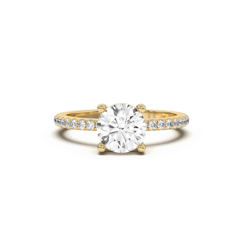 360 degree view of Betsy Petite Pavé Engagement Ring