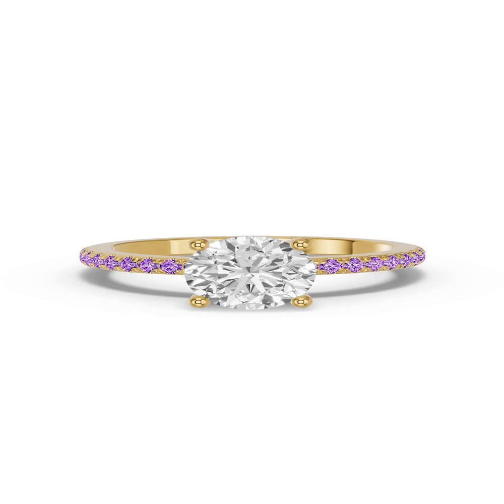 360 degree view of Spectra Amethyst Engagement Ring