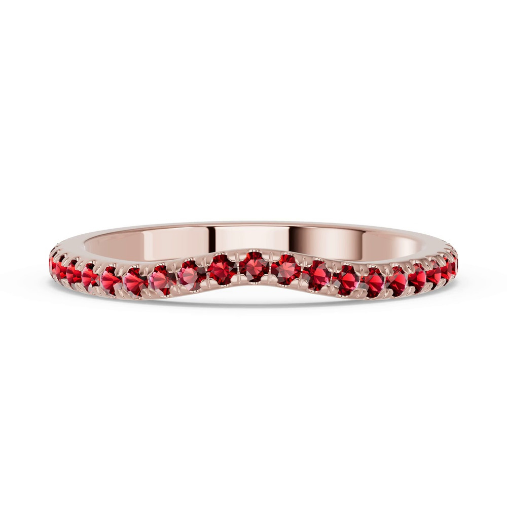 360 degree view of Spectra Garnet Contoured Band