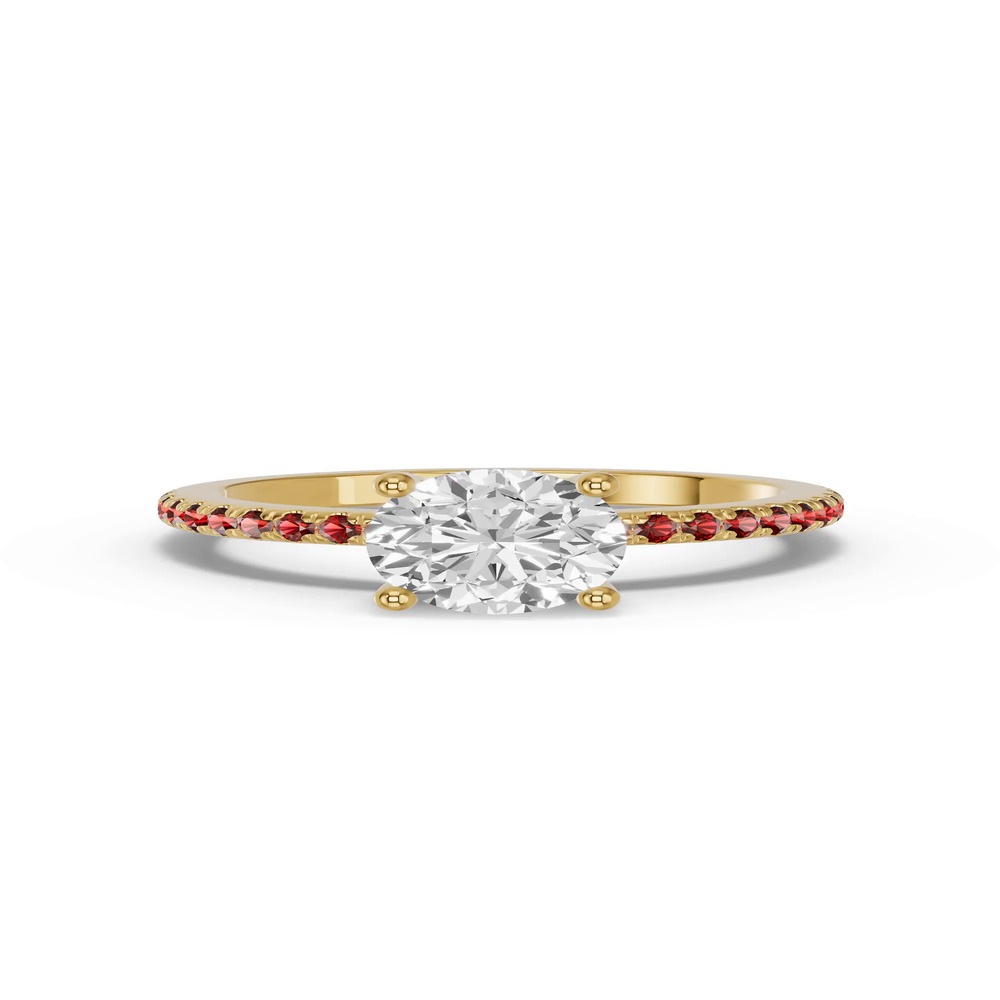 360 degree view of Spectra Garnet Engagement Ring
