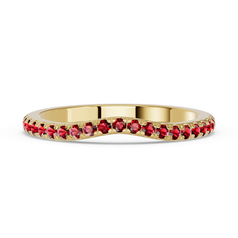 360 degree view of Spectra Garnet Contoured Band