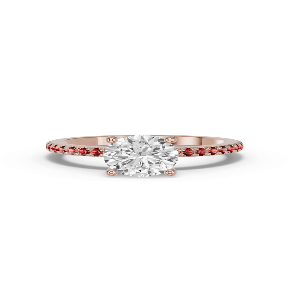 360 degree view of Spectra Garnet Engagement Ring