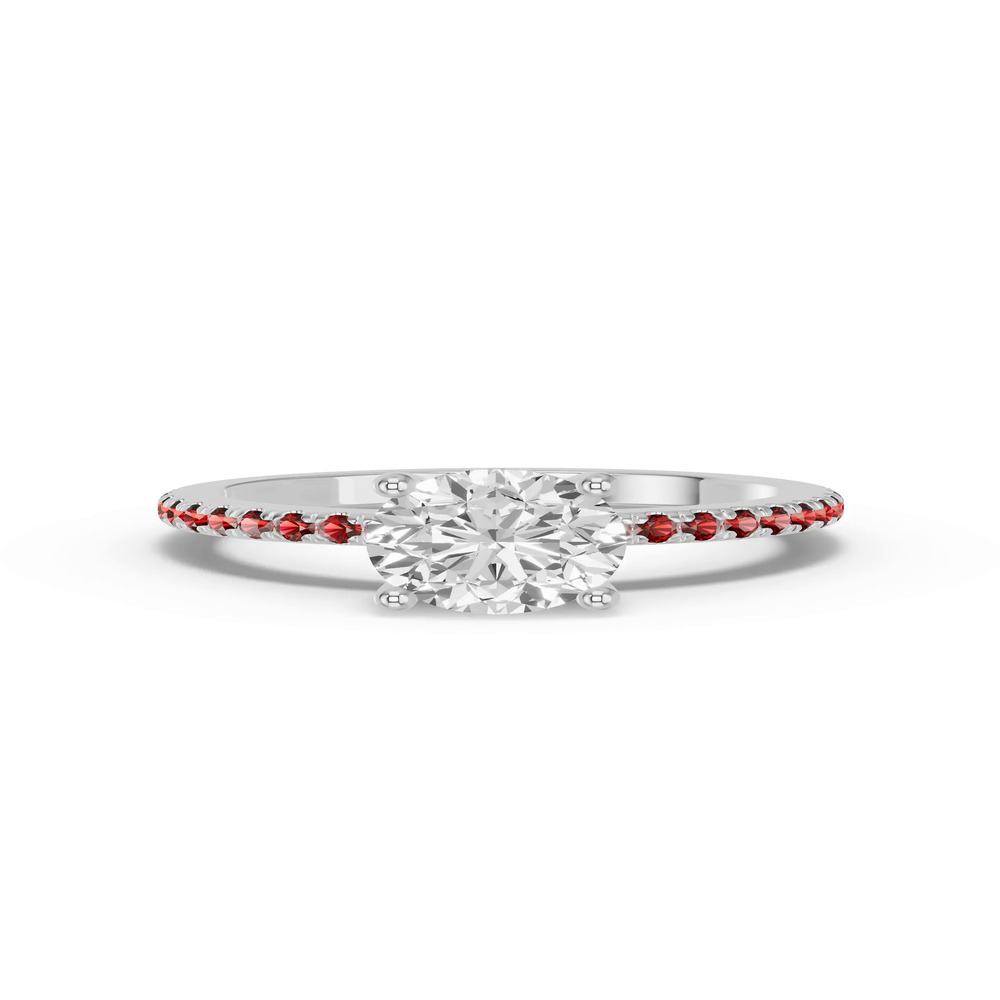 360 degree view of Spectra Garnet Engagement Ring