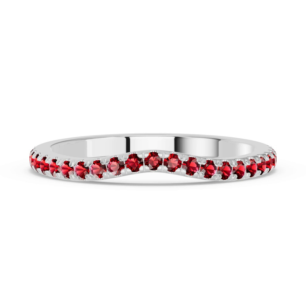 360 degree view of Spectra Garnet Contoured Band