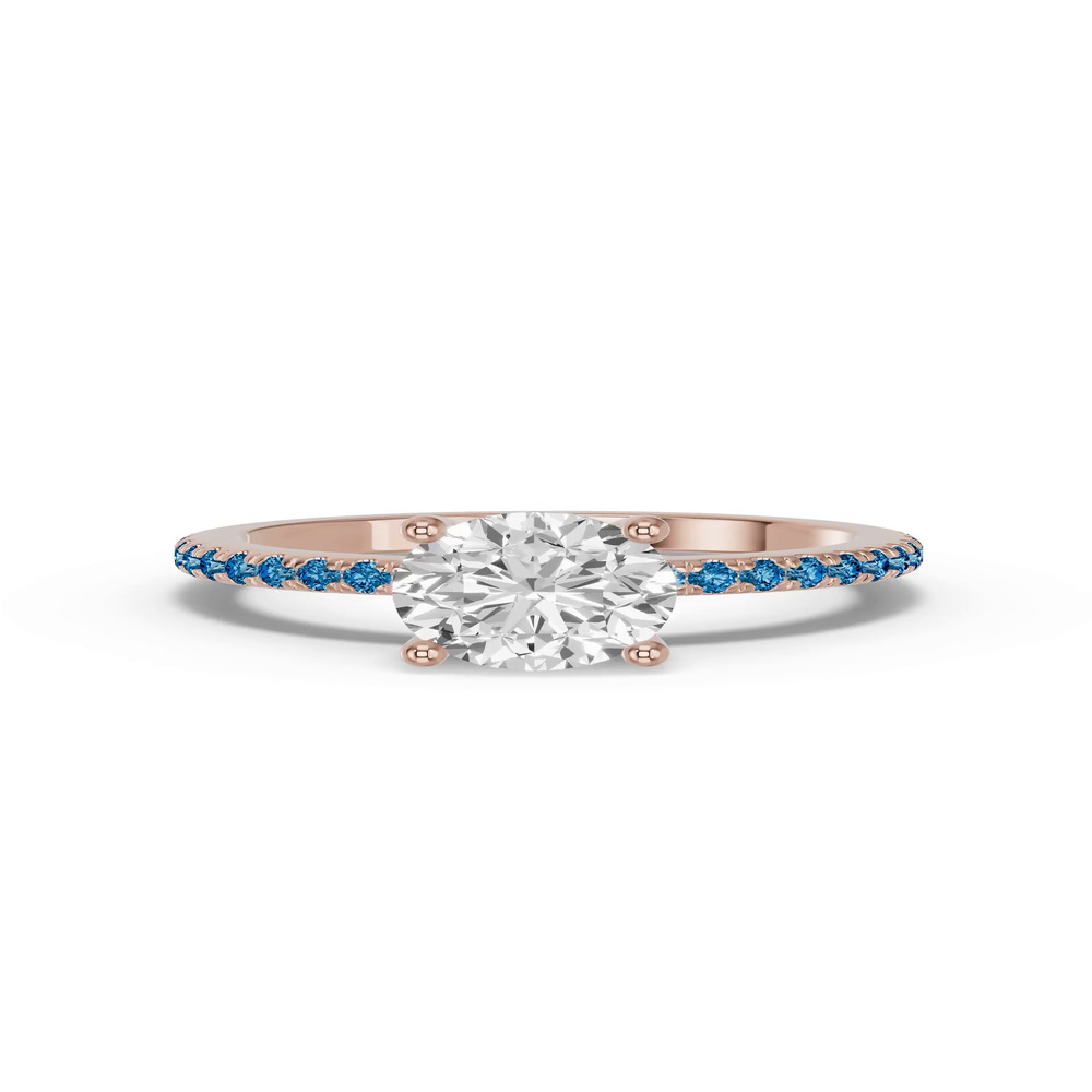360 degree view of Spectra London Blue Topaz Engagement Ring
