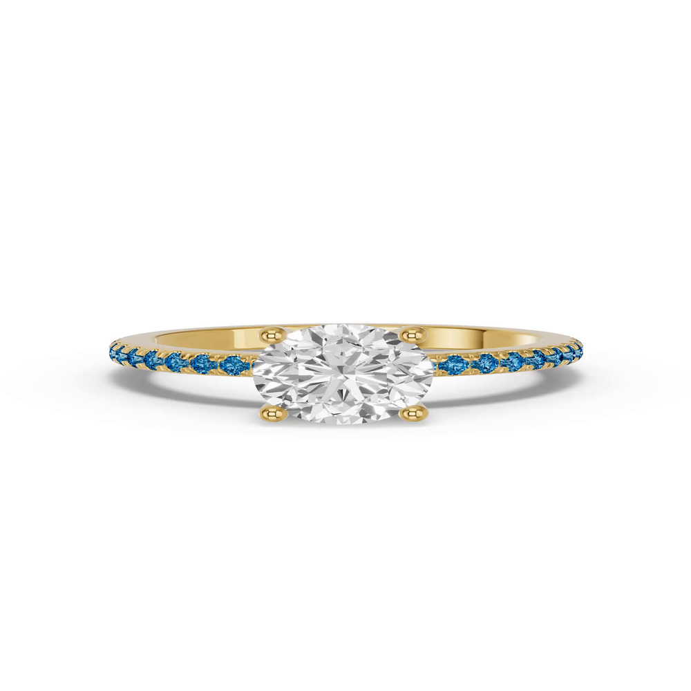 360 degree view of Spectra London Blue Topaz Engagement Ring