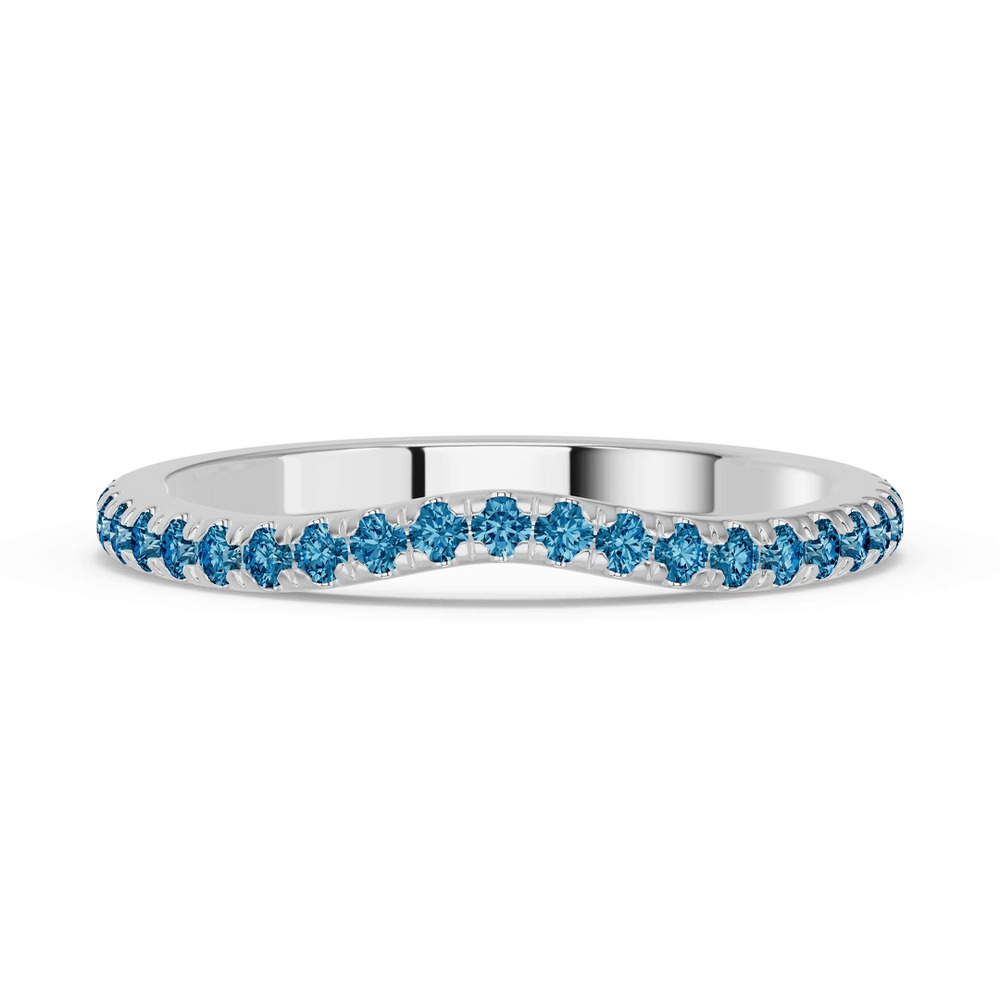 360 degree view of Spectra London Blue Topaz Contoured Band