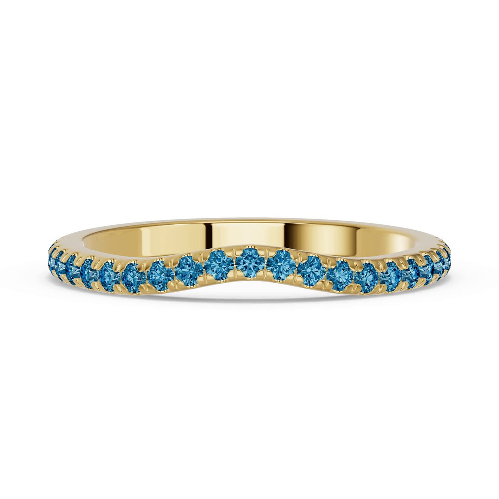 360 degree view of Spectra London Blue Topaz Contoured Band
