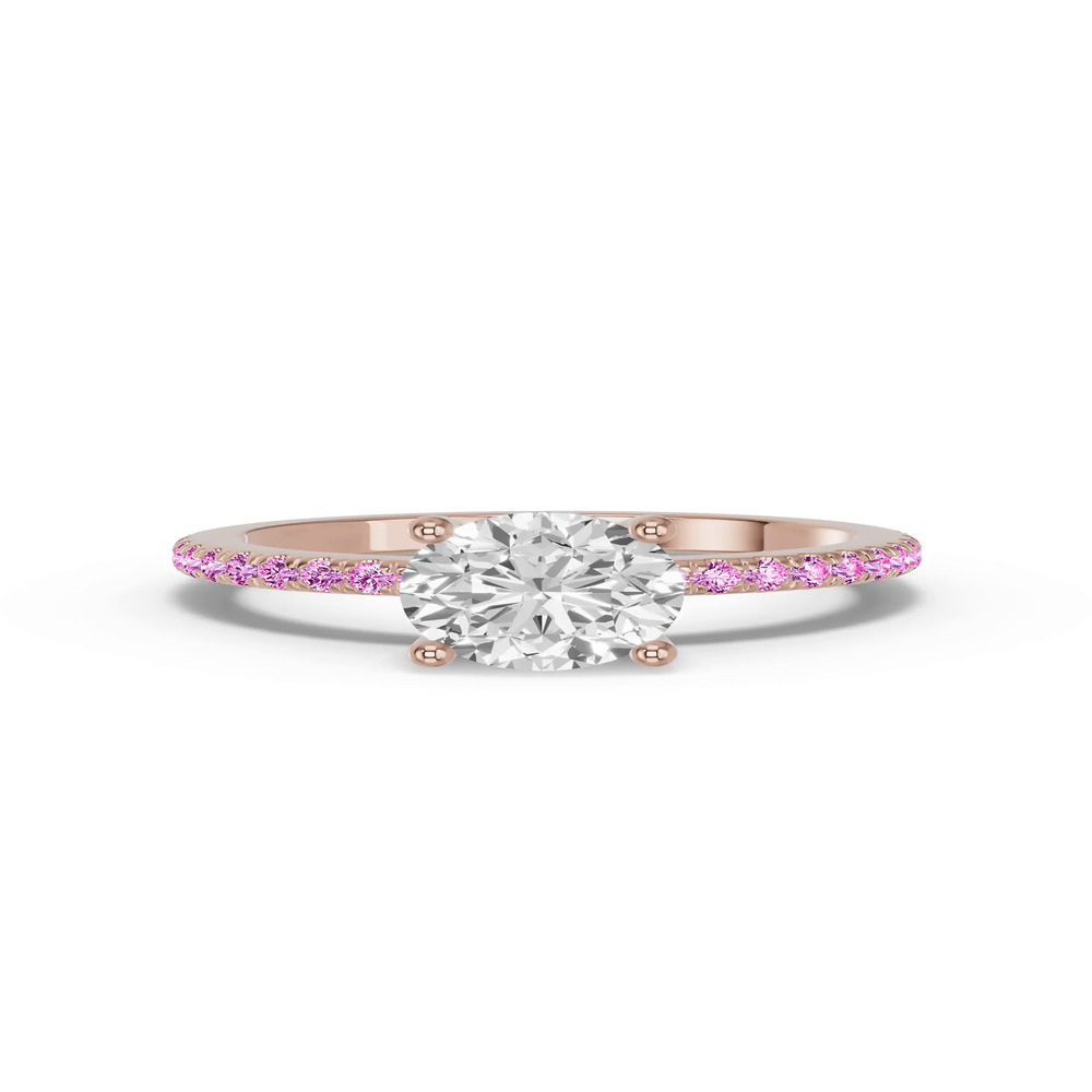 360 degree view of Spectra Pink Sapphire Engagement Ring
