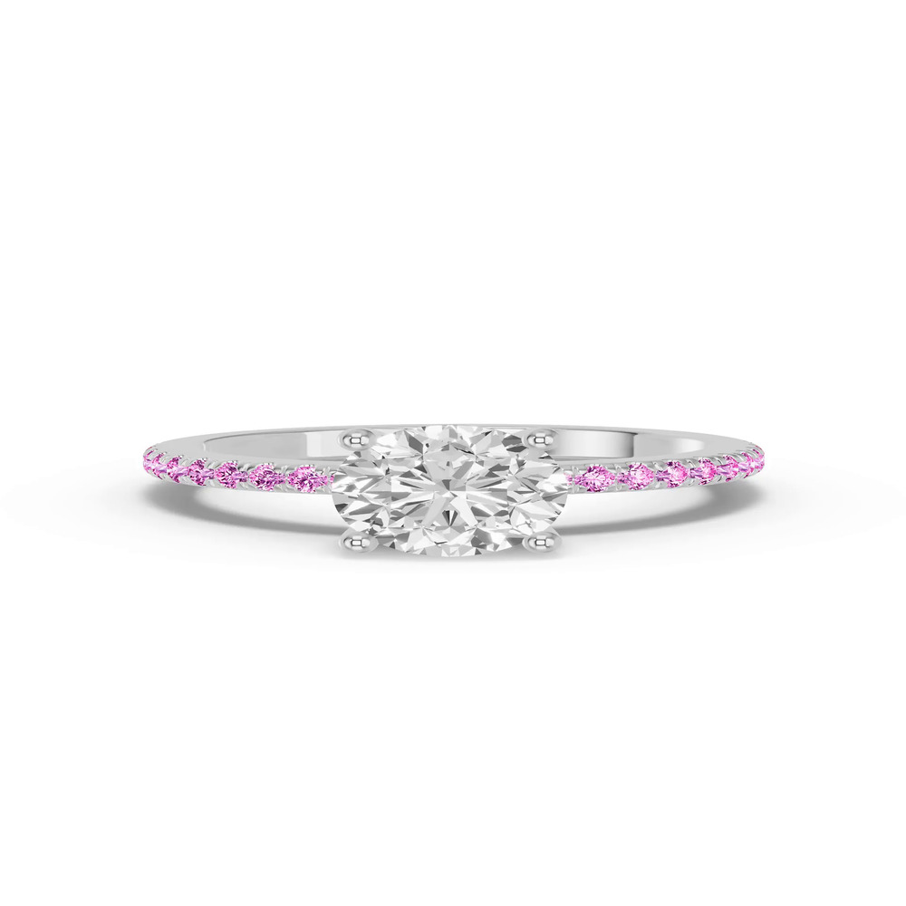 360 degree view of Spectra Pink Sapphire Engagement Ring