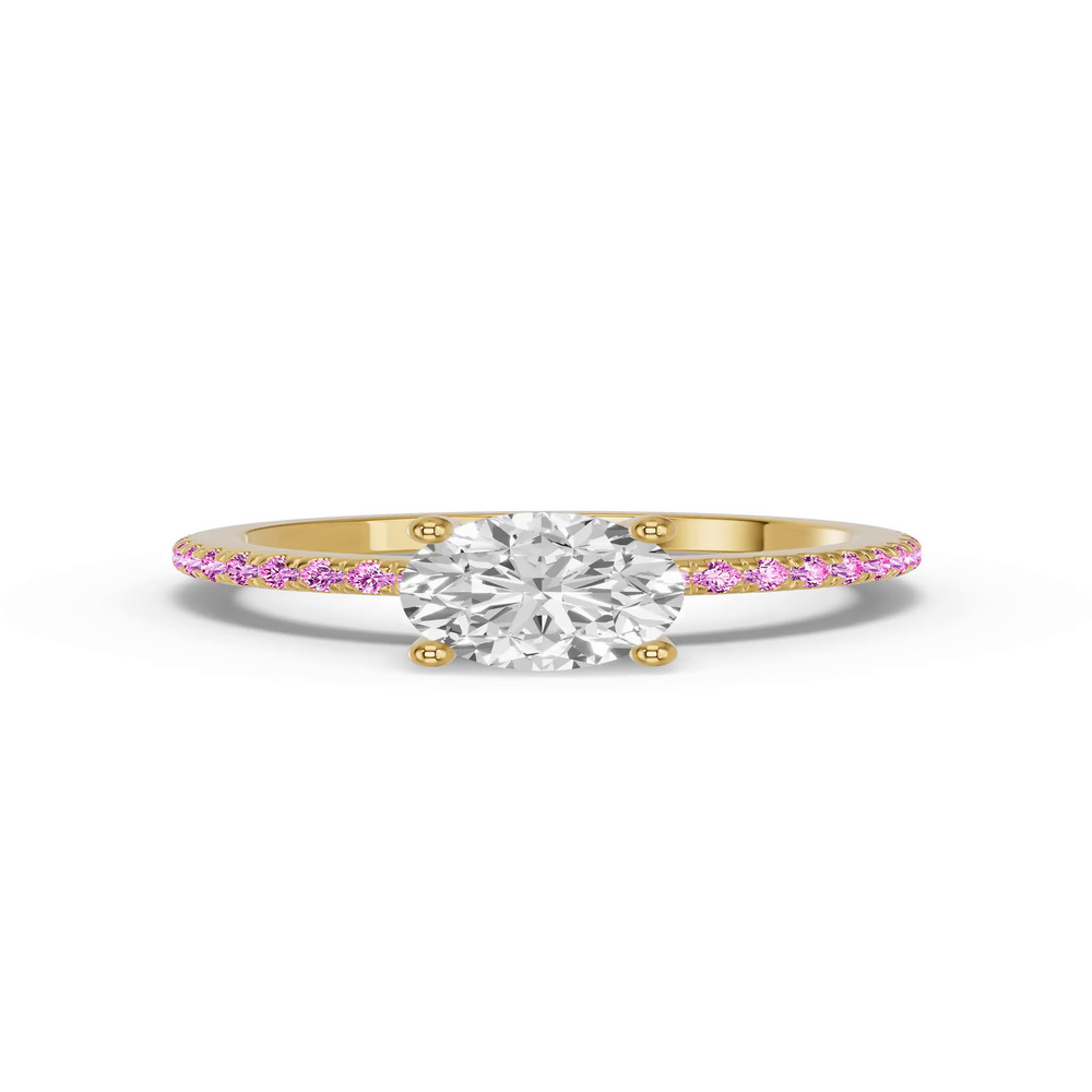 360 degree view of Spectra Pink Sapphire Engagement Ring