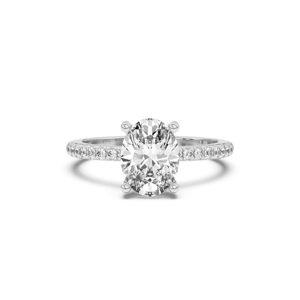 360 degree view of Betsy Petite Pavé Engagement Ring