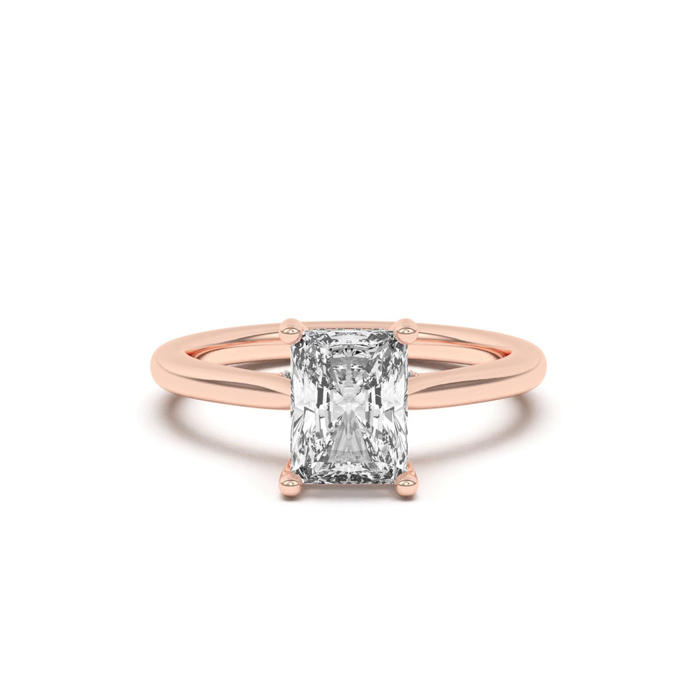 360 degree view of Sonja Diamond Bridge Hidden Halo Engagement Ring