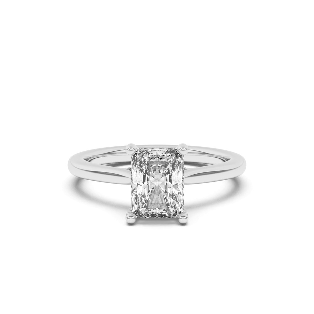 360 degree view of Sonja Diamond Bridge Hidden Halo Engagement Ring